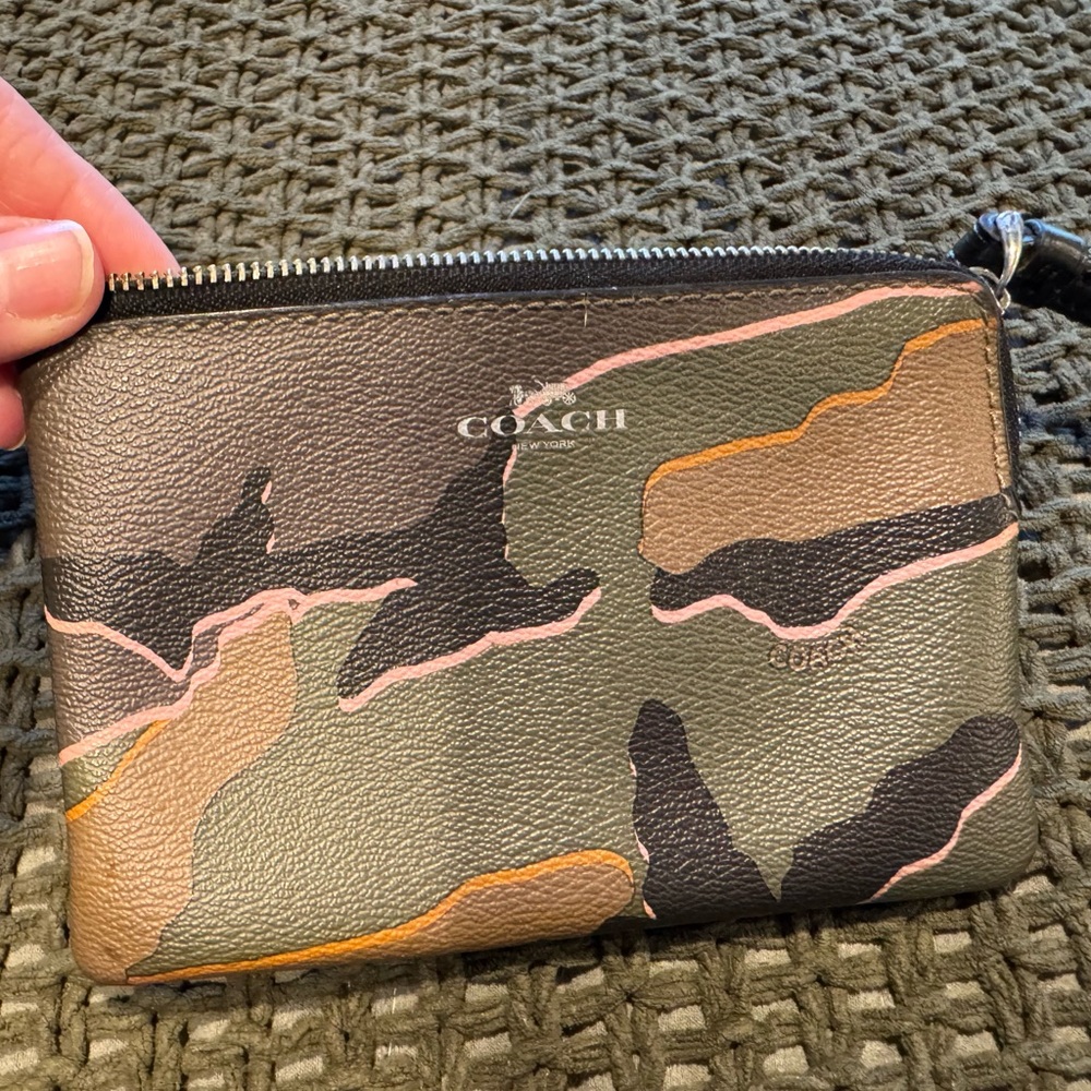 Coach Multicolor Camouflage Wristlet